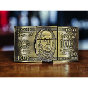 100 Dollar Bill Lighter Belt Buckle - Lighter Holder  - Free Personal Engraving